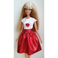 LOVEDOLLS  Latexová červená sukně
