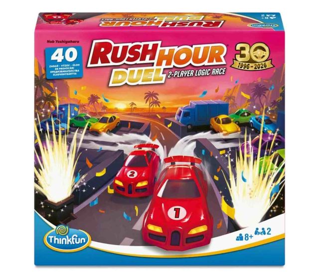 Vaša ďalšia výzva na ceste začína práve teraz! Objavte legendárny logický hlavolam ThinkFun Rush Hour v napínavej verzii Ultimate Duel určenej pre dvoch hráčov. 