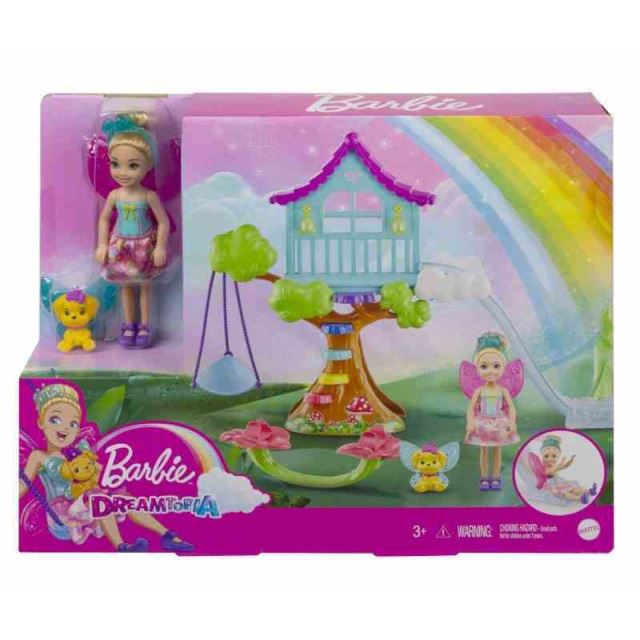 Mattel Barbie Chelsea herní set domeček na stromě, GTF49