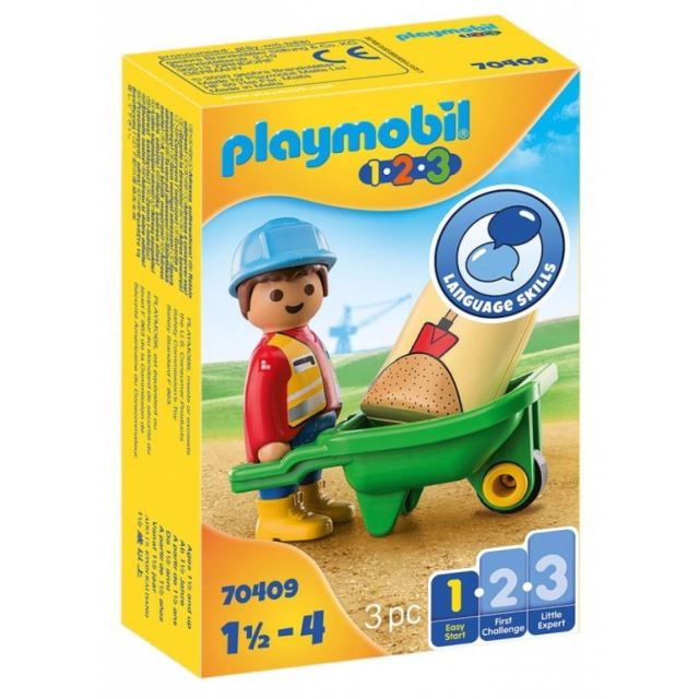 Playmobil 70409 Dělník s kolečkem (1.2.3)