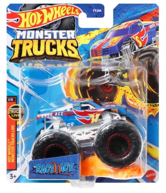 Mattel Hot Wheels® Monster Trucks Kaskadérské kousky RACE ACE, HWC66