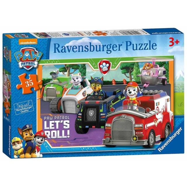 Ravensburger 08617 Puzzle Tlapková Patrola v autách 35 dielikov