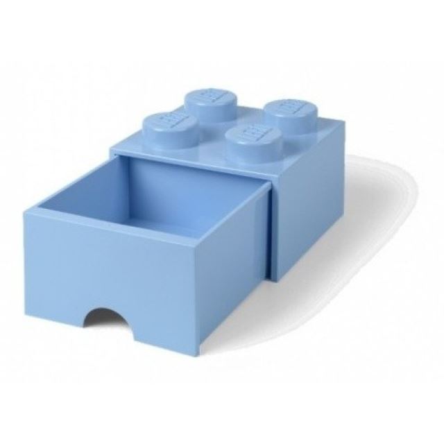 LEGO® Úložný box 250x252x181 se šuplíkem světle modrý