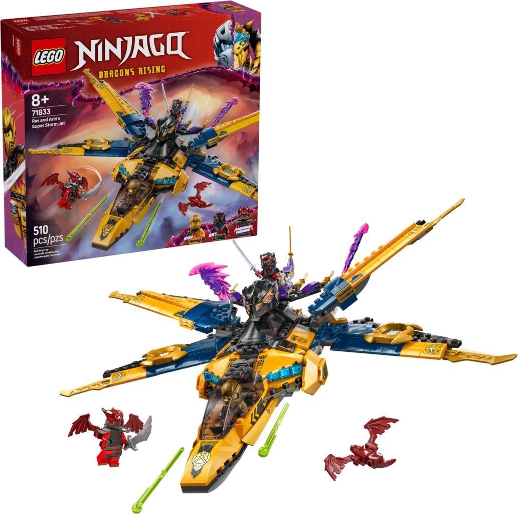 Lego® ninjago® 71833 ras, arin a superbouřkové letadlo