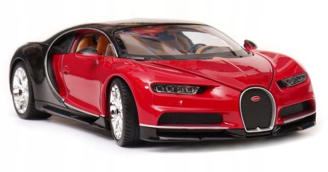 Kovový model Bugatti Chiron červené 1:24