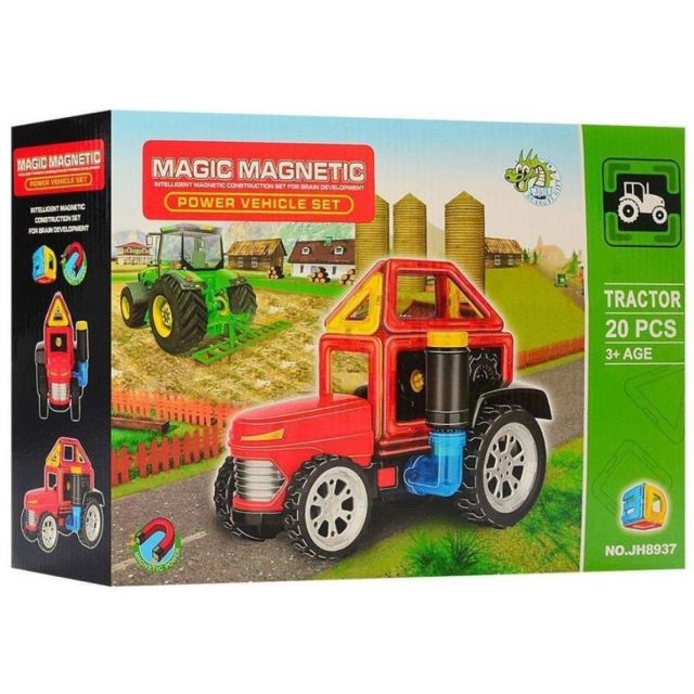 Magnetická stavebnice Magic Magnetic 20ks Traktor