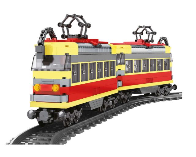 Představujeme úžasnou stavebnici tramvaje s kolejemi a zastávkou, která je ideální pro všechny malé i velké stavitele a milovníky dopravních prostředků!