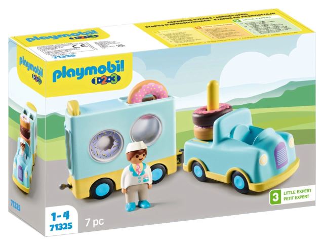 Playmobil 71325 Bláznivý Donut Truck s funkcí ukládání a třídění (1.2.3)