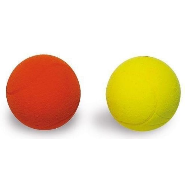 Míčky na soft tenis 2ks žlutý a červený, průměr 7cm